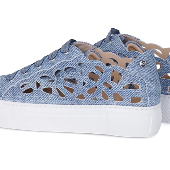 AGL Mandi Cut Out Jeans Color Sneakers Shoes 37.5 / 7.5 WORN ONCE - Picture 11 of 11